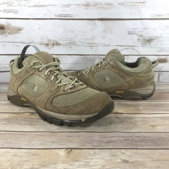 Garmont Vibram Hiking Boots Womens Size 8.5 Outdoors Trail Leather Lace Up Beige - Picture 2 of 12